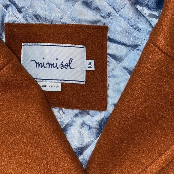 KIDS' QUILTED FELT VISCOSE BLEND COAT - Picture 3 of 8